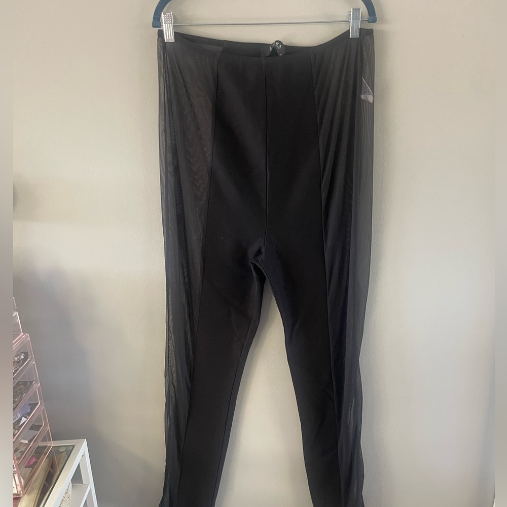 Akira Womens Leggings High Waisted - Sexy Mesh See Through Pants size 1xl